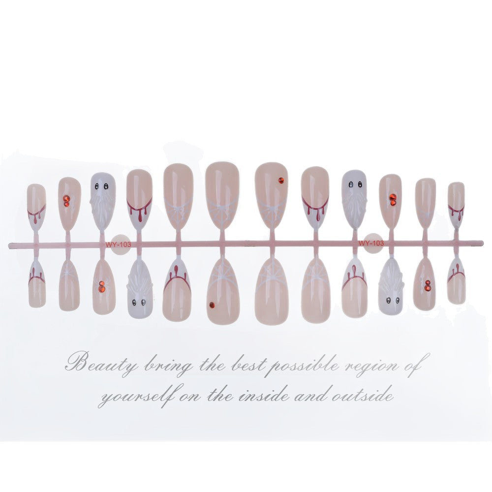Kreatives thematisches Press-On Nagelset Brehn
