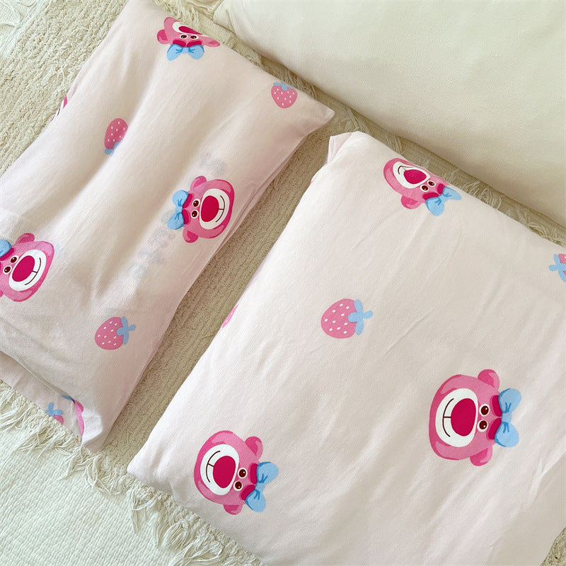 Unisex Baumwollkissenbezug mit fröhlichem Bären-Design Brehn