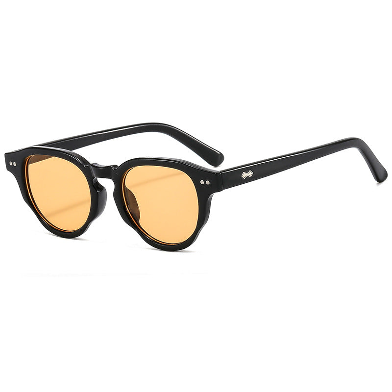 Damen modische Sonnenbrille mit ovalem Rahmen und grünem Glas Brehn