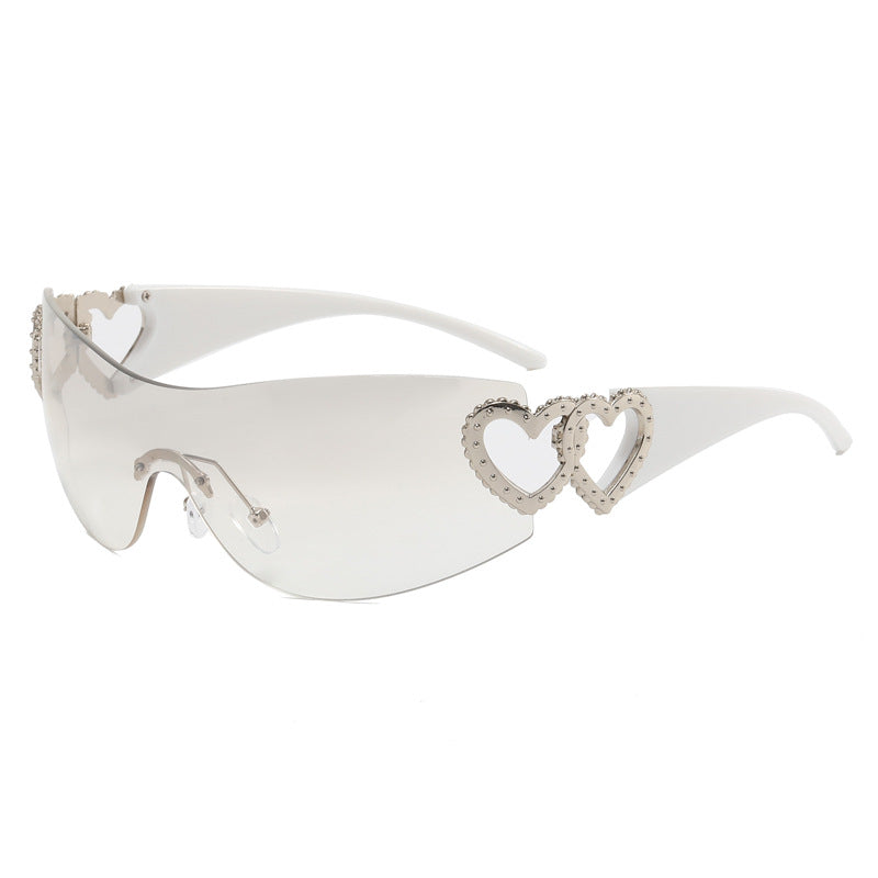 Damen Fashion-Sonnenbrille mit Herz-Applikationen Brehn