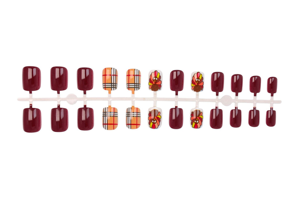Kunstnagelset mit festlichem Thanksgiving-Motiv Brehn