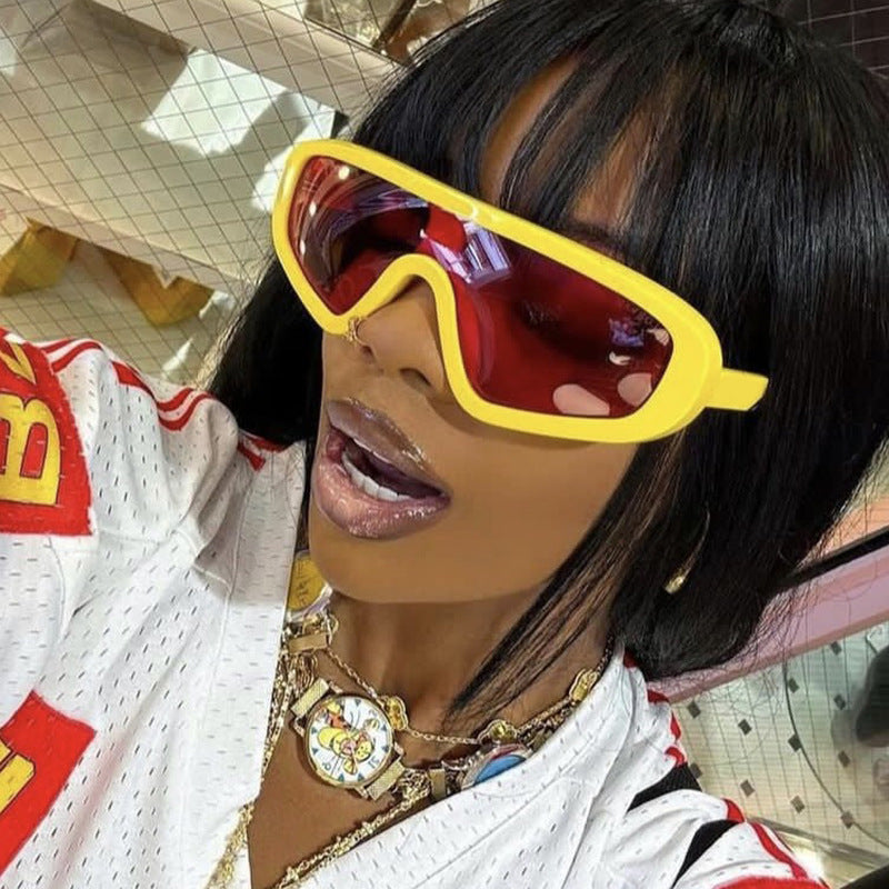 Damen Sportliche Sonnenbrille mit großem Sichtfeld und UV-Schutz Brehn