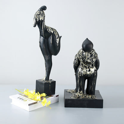 Abstrakte dekorative Flamingo-Skulptur