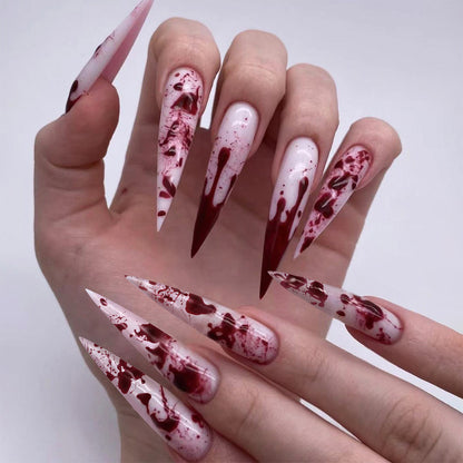 Künstlerische Lange Stiletto Nägel