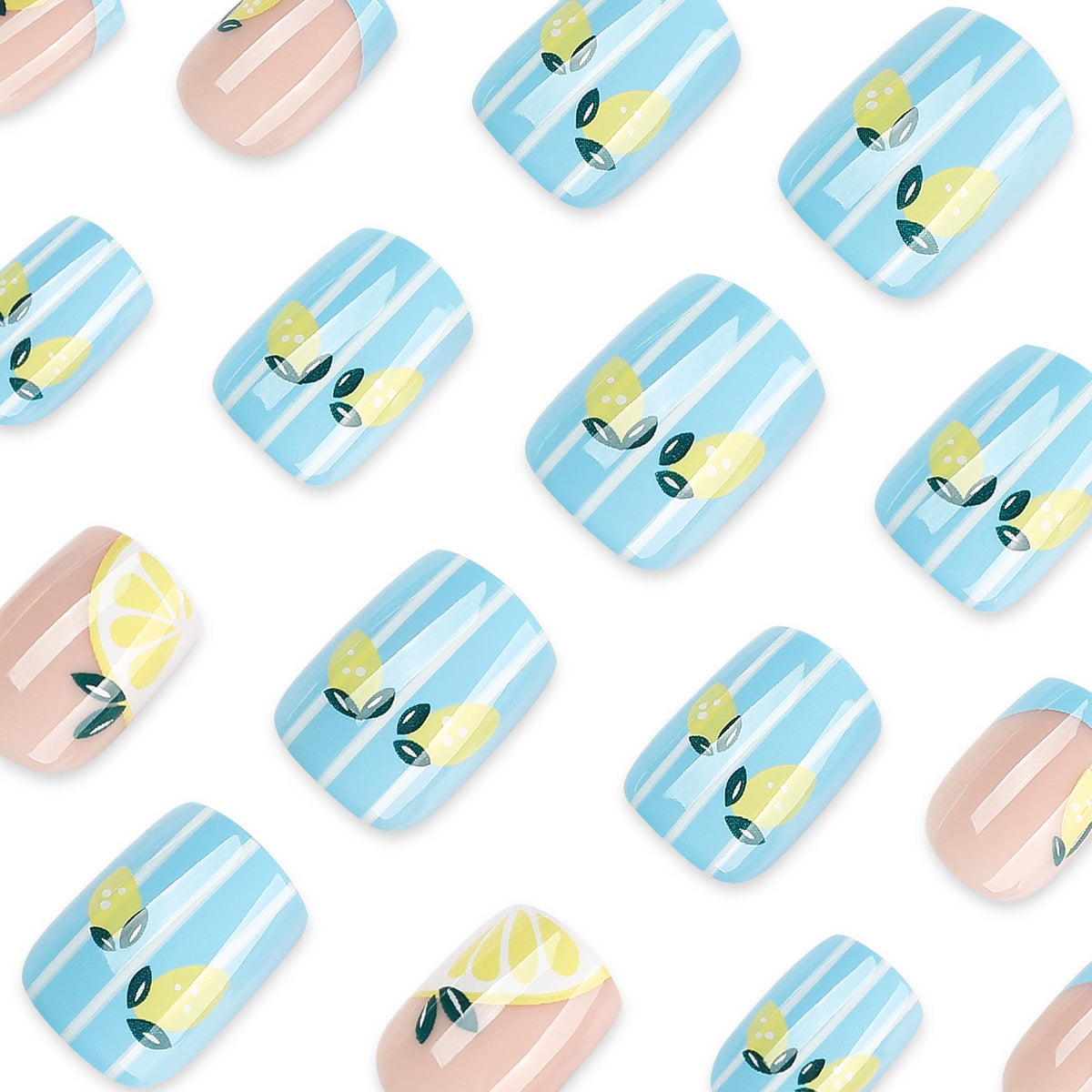 Kunstvolle Nagelkunst mit fruchtigem Zitronen-Design Brehn