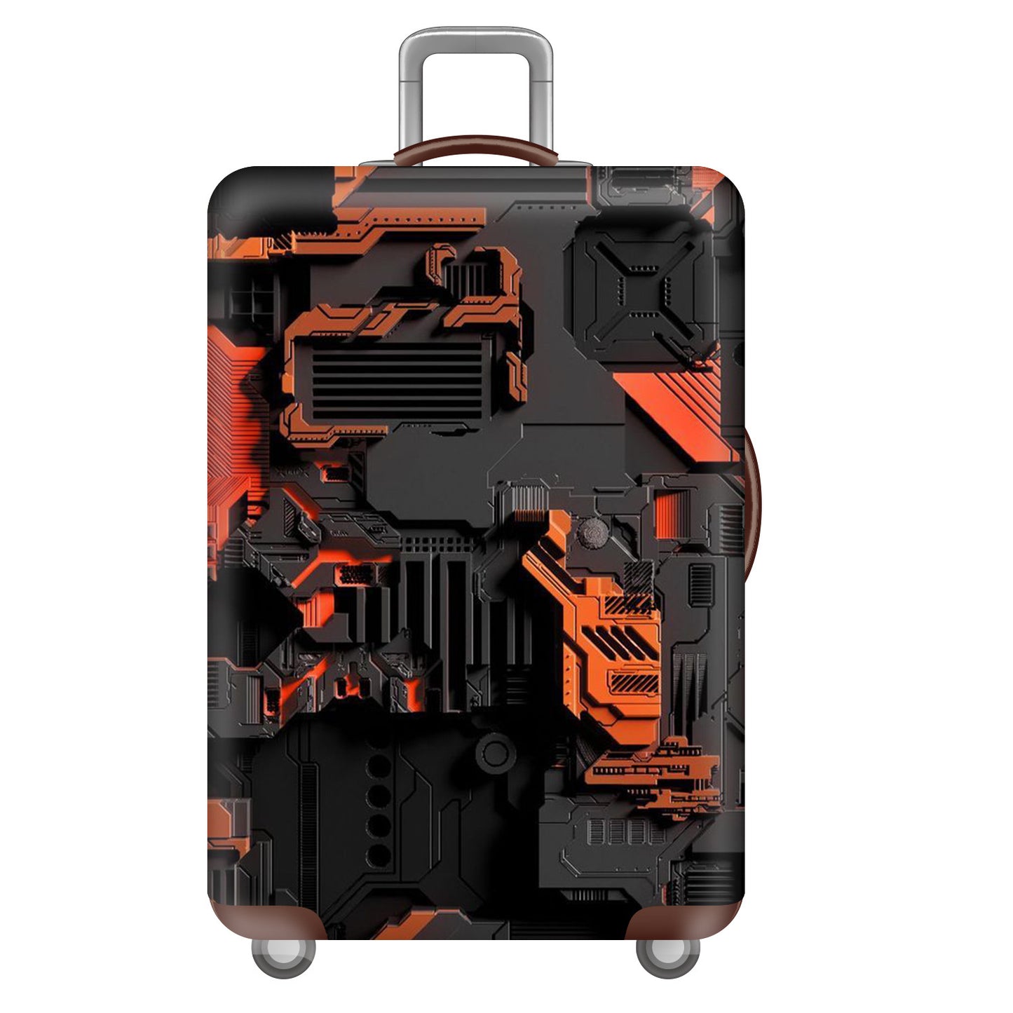 Unisex nan großer Hartschalenkoffer mit robustem Trolleygriff und elastischem Motivschutzcover Superhelden-Design Brehn