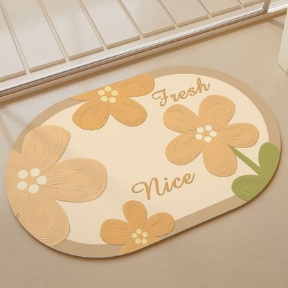 Charmante Blumen Willkommensmatte Brehn