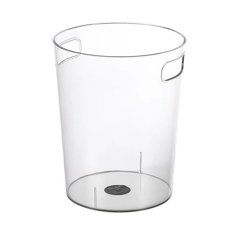 Schlanker Acryl-Mülleimer mit integrierten Griffmulden und rutschfester Unterseite