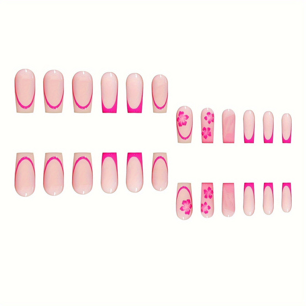 Floral Design Press-On Nail Art Brehn
