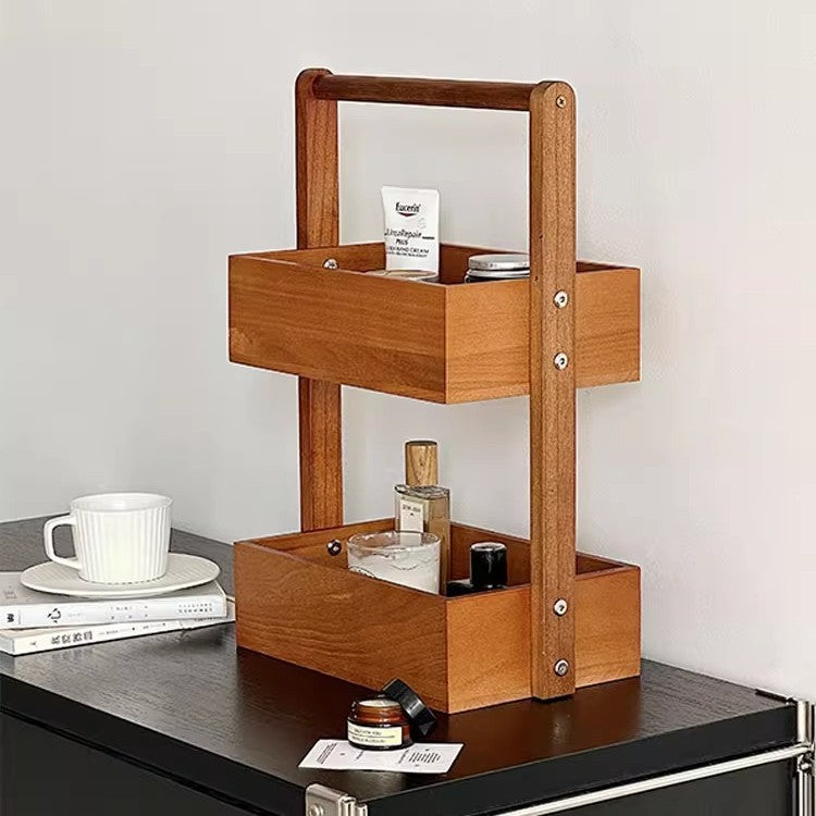 Holz Mehrstufiger Kosmetikorganisator Brehn