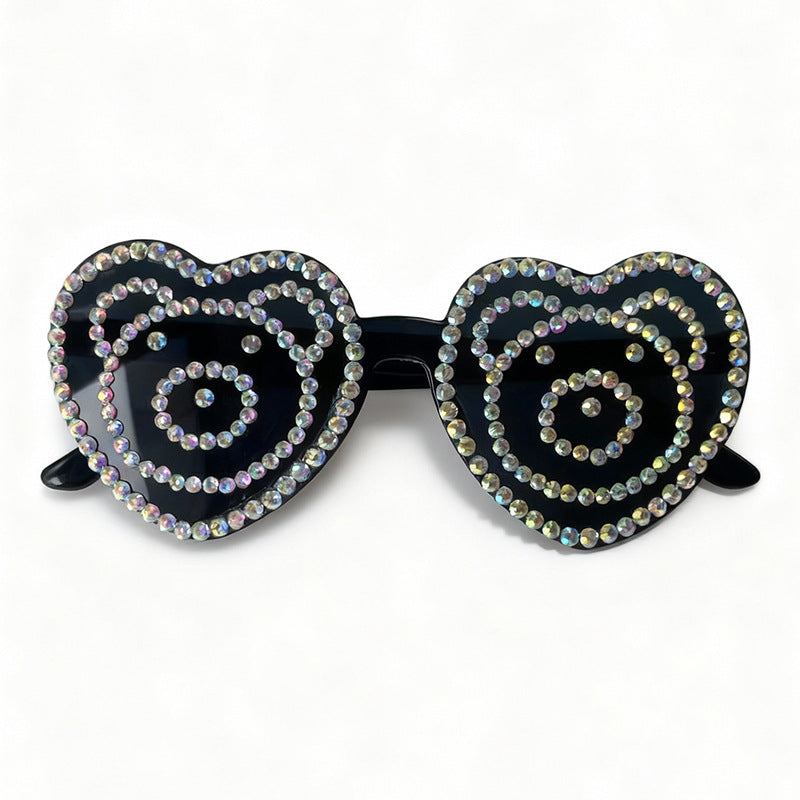 Herzförmige Strass-Sonnenbrille Brehn