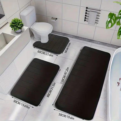 Rutschfeste Badezimmermatten-Set