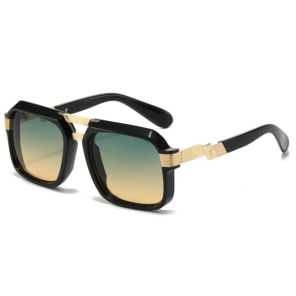 Oversized quadratische Sonnenbrille mit metallischen Details Brehn