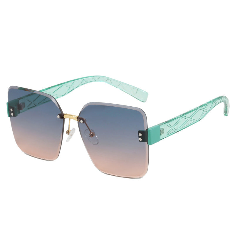 Damen oversized quadratische Sonnenbrille mit modischem Dekor Brehn