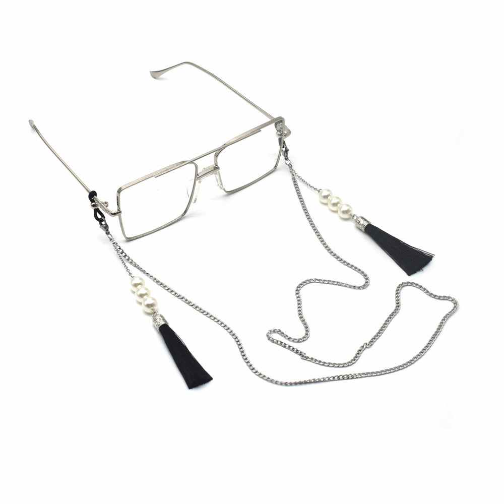 Eleganter Quaste Perlen Brillenhalter Brehn