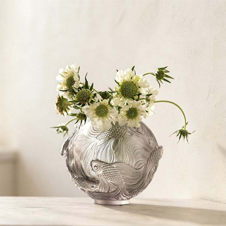 Frosted dekorative Fisch Vase
