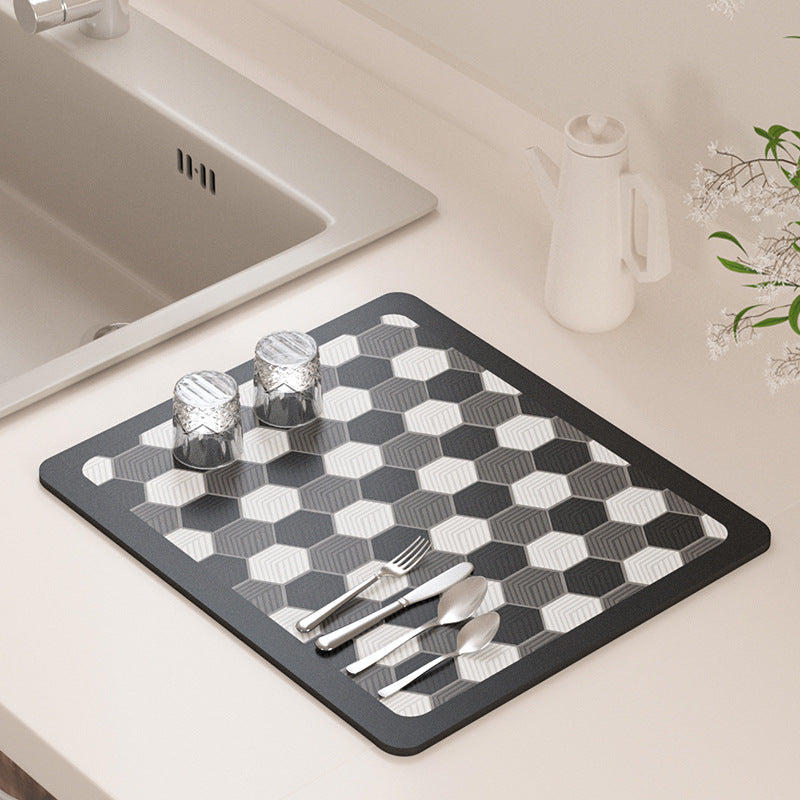 Sechseckiges Design Küchen Trockenmatte