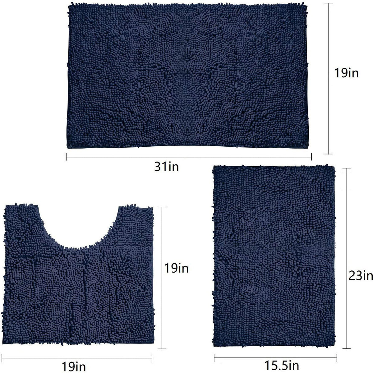 Weiches Mikrofaser-Badeteppich-Set Brehn