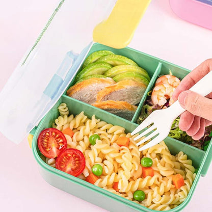 Multifunktionale Lunchbox mit integriertem Besteck