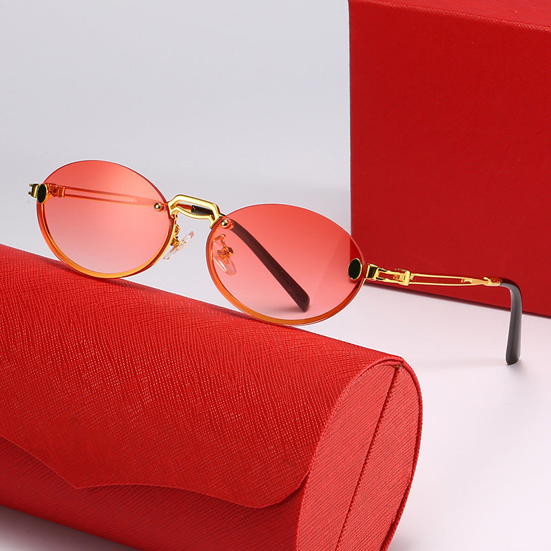 Damen modische Sonnenbrille mit filigranem Metallrahmen und stylishem Design Brehn