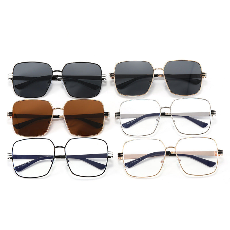 Damen modische quadratische Brille mit filigranem Metallrahmen Brehn