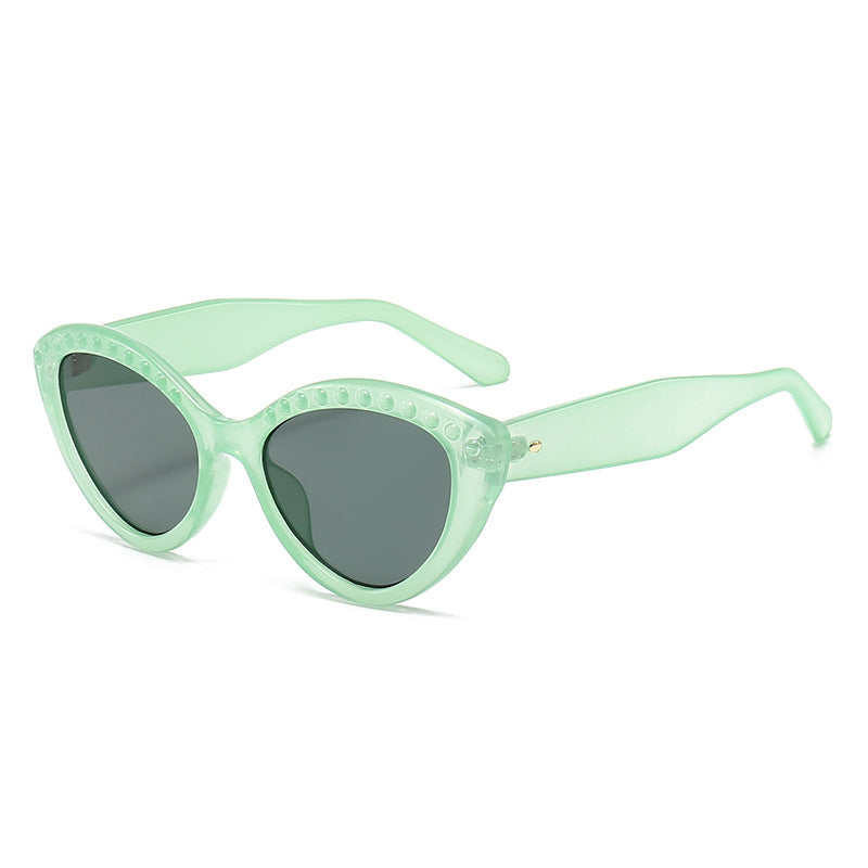 Damen Cat-Eye Sonnenbrille mit glitzernden Details Brehn