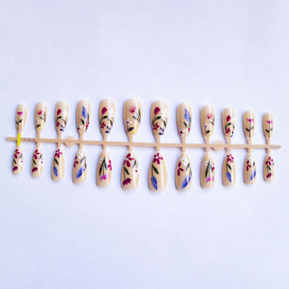 Florale Kunst Nageldekor Set