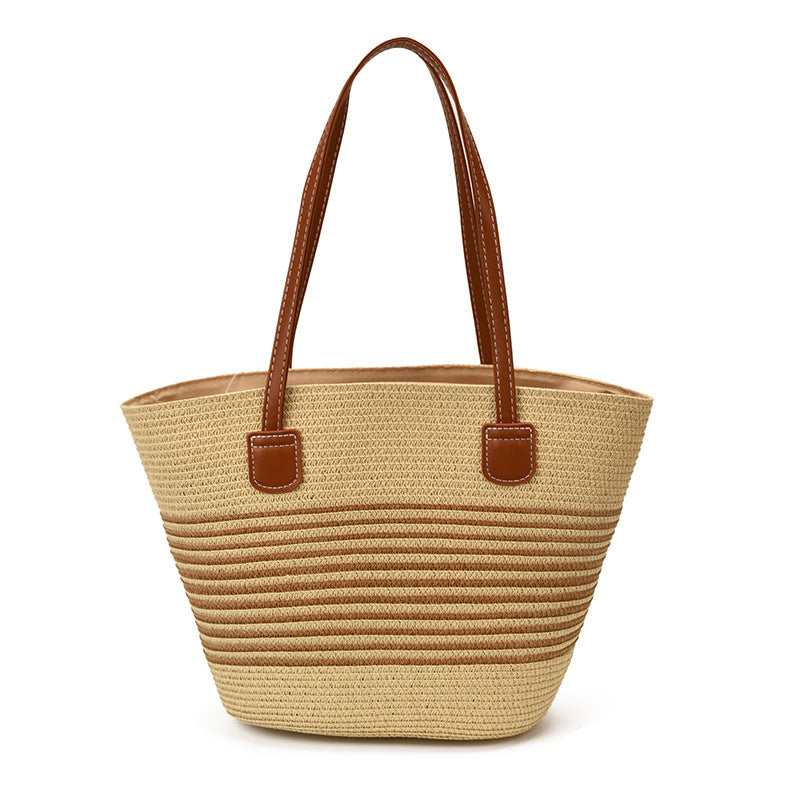 Gewebte Strohtasche Strandtasche