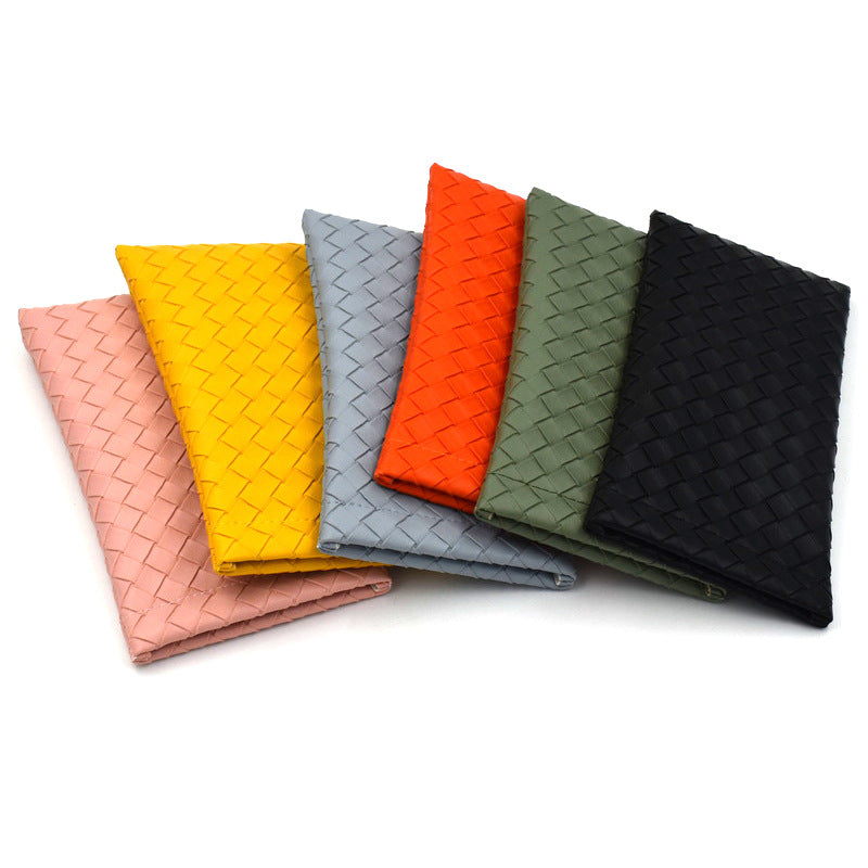 Woven Leather Clutch Wallet Brehn