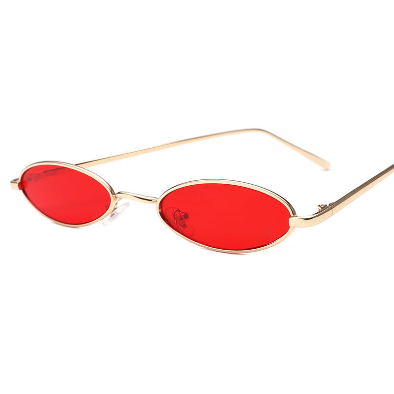 Damen elegante Sonnenbrille im ovalen Metallrahmen Brehn