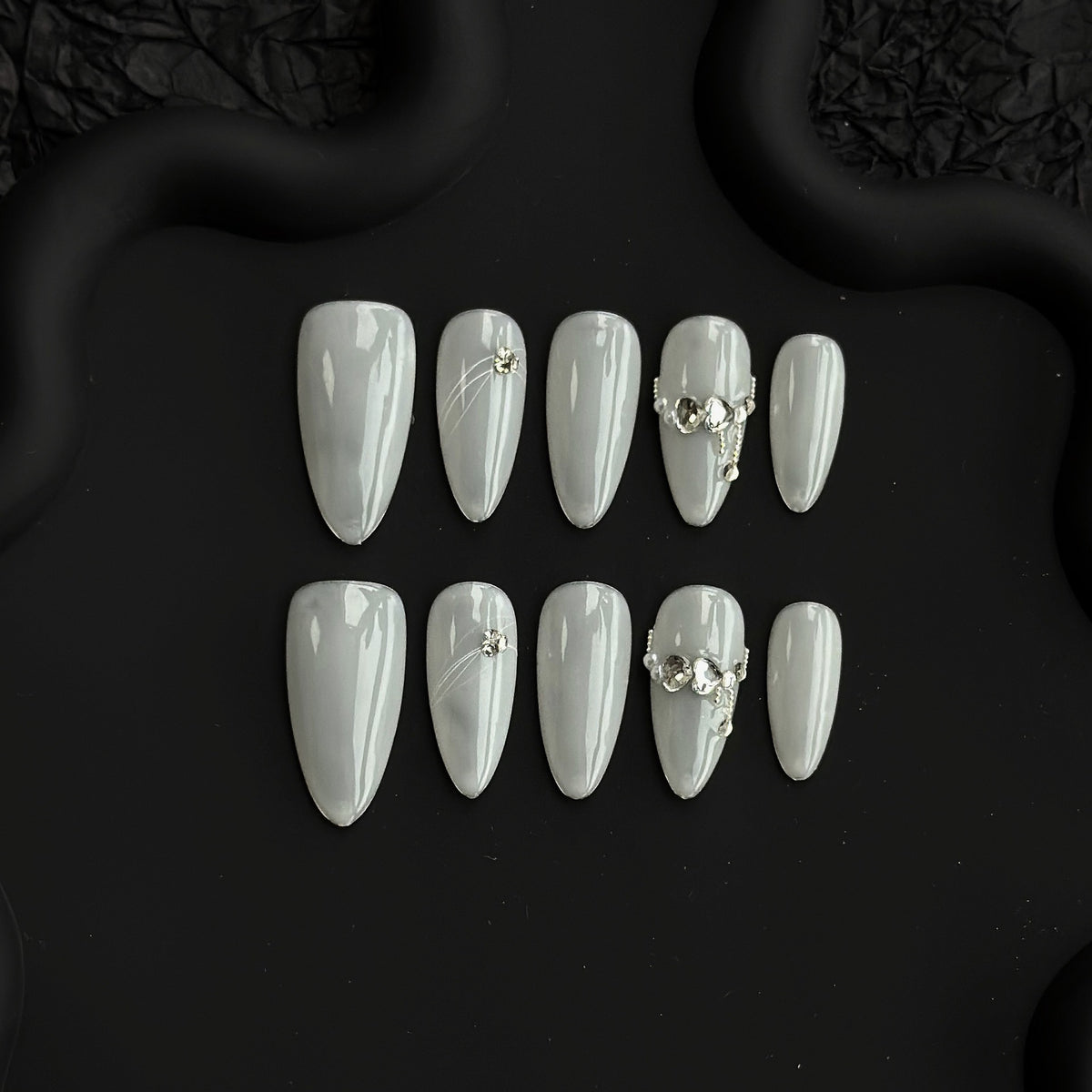 Schmetterlings-verzierte Press-On Nagelset
