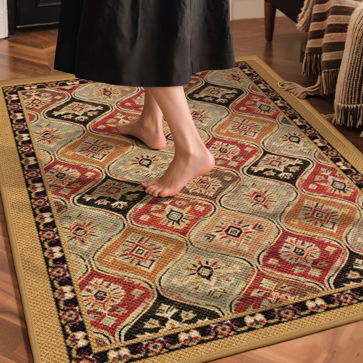 Vintage-inspirierter dekorativer Teppich Brehn
