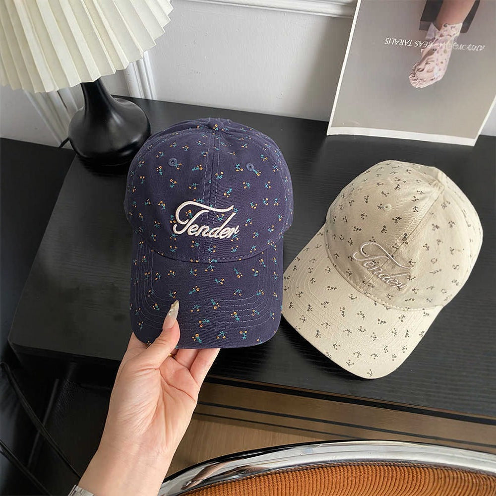 Damen Trendy Floral Print Baseball Cap Brehn