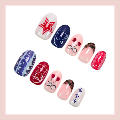 Kunstnagelset mit kreativem Mustermix Brehn