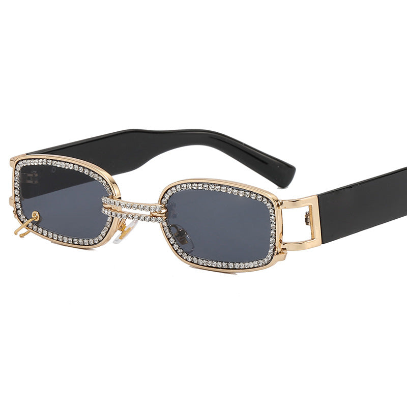 Damen modische Sonnenbrille mit funkelndem Kristallrahmen Brehn