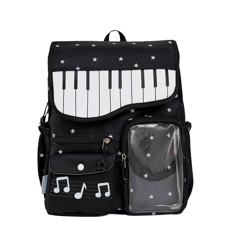 Rucksack mit Musikalischem Klavierdesign und Multifunktionalen Fächern Brehn