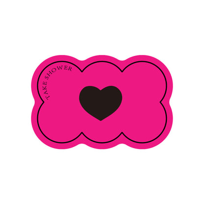 Cloud-Shaped Microfiber Anti-Slip Absorbent Bathroom Mat with Cartoon Dog Print