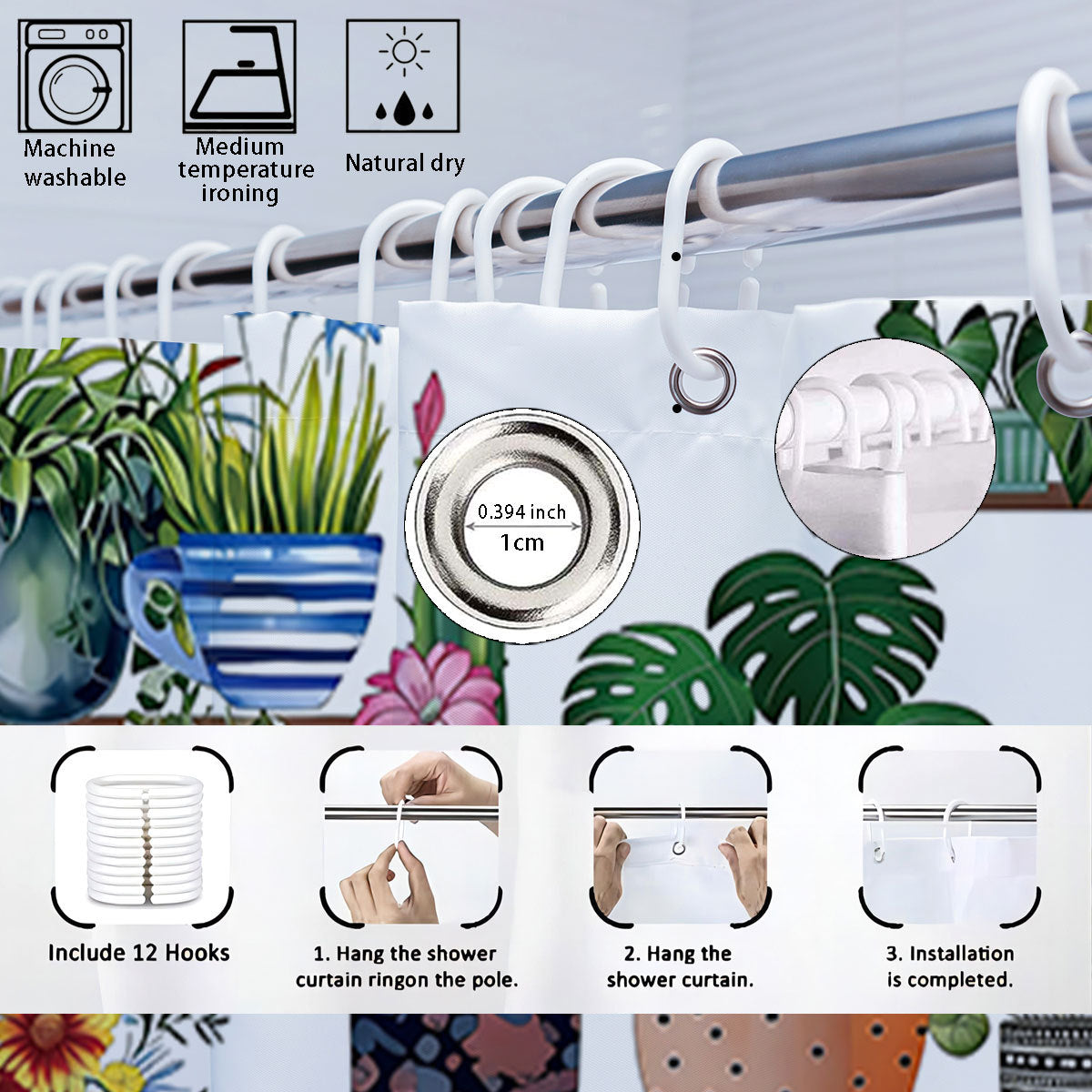 Digital Bow Pattern Badezimmer Dekor Set Brehn