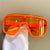 Damen sportive Sonnenbrille mit futuristischem Design und breiter Front Brehn