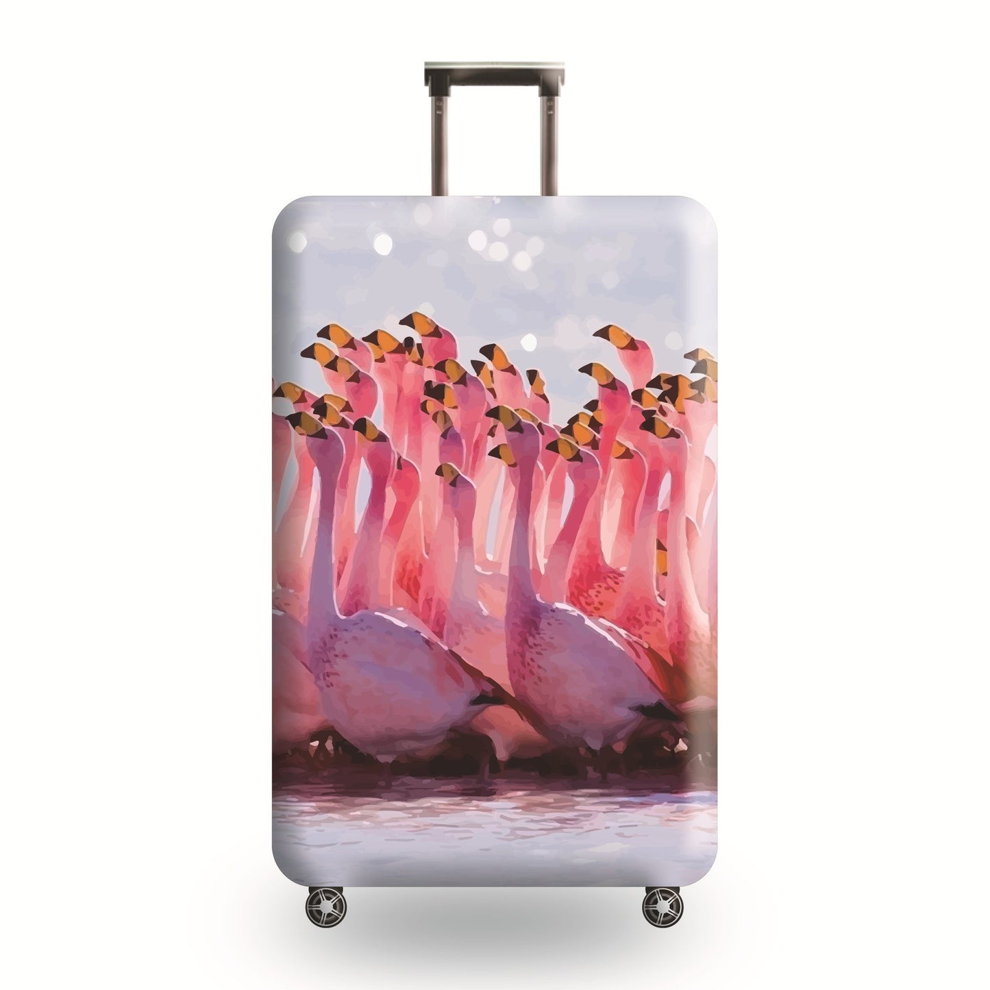 Unisex Hartschalenreisekoffer mit künstlerischem Flamingo-Motiv Brehn