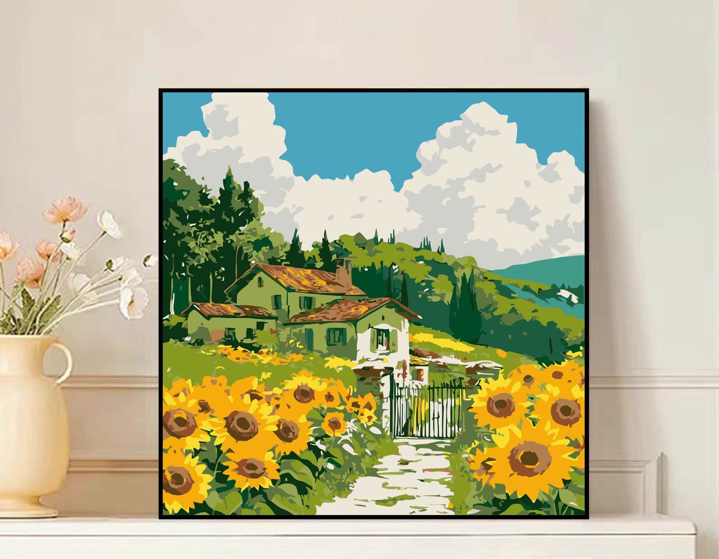 Scenic Mountain Landscape Leinwandkunst Brehn