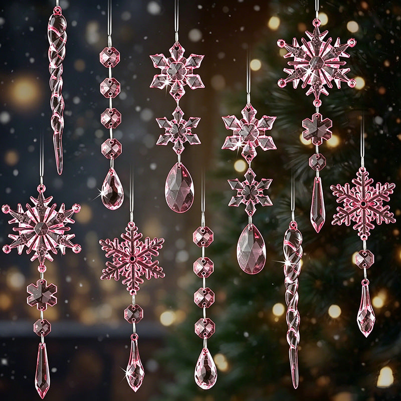 Kristall Schneeflocken Ornament Set