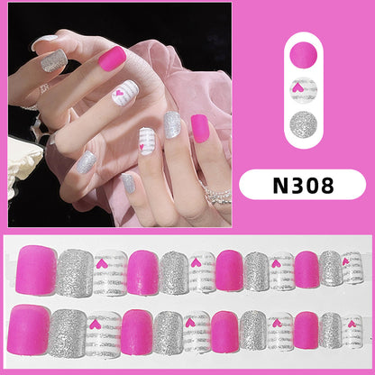 Herz-Themen Press-On Nagelkunst Set