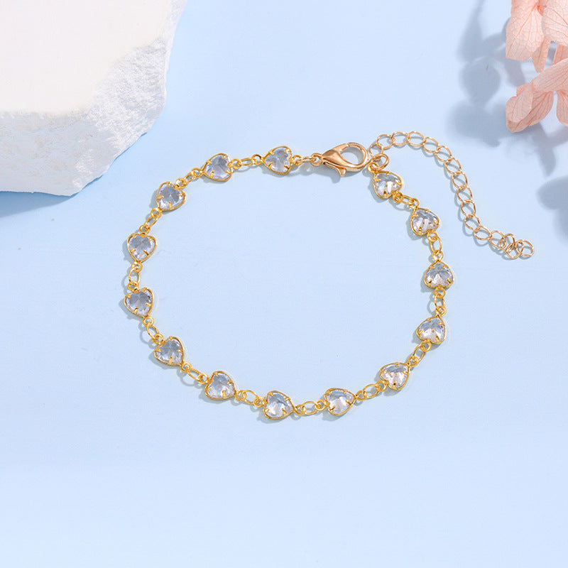 Elegante Glas-Ketten-Armband Brehn