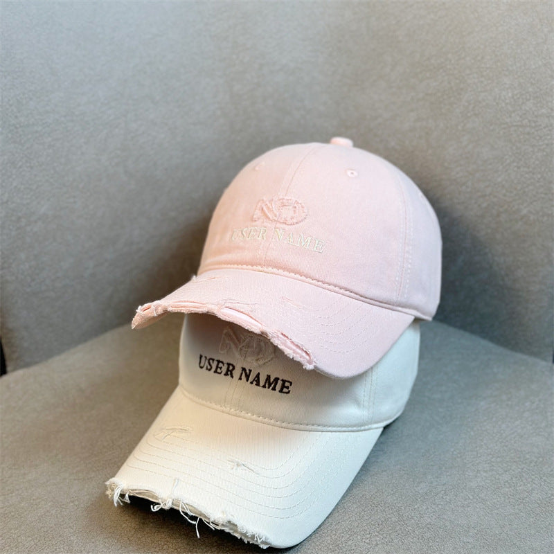 Damen Distressed Casual Verstellbare Baseball Cap Brehn