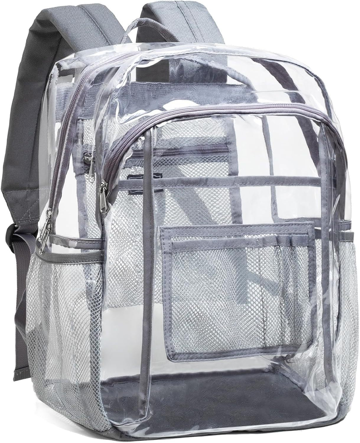 Transparente Schultasche mit Atmungsaktiven Mesh-Taschen Brehn