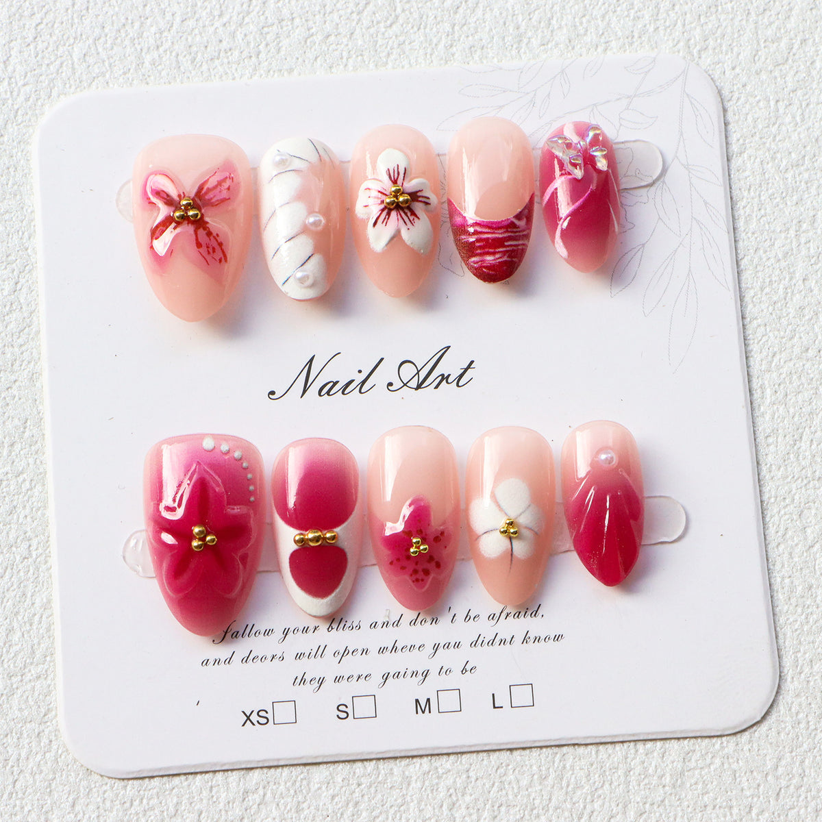 Blumenmuster Druck Auf Nail Art Kit