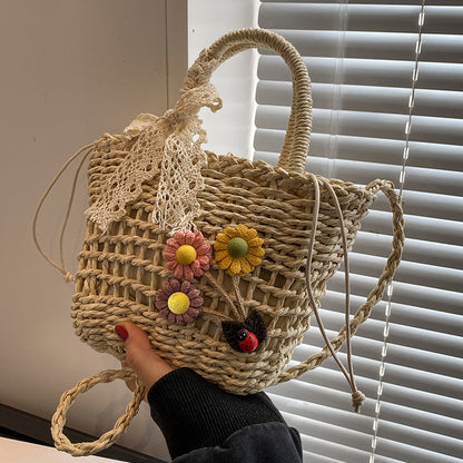 Handgefertigte Strohtasche