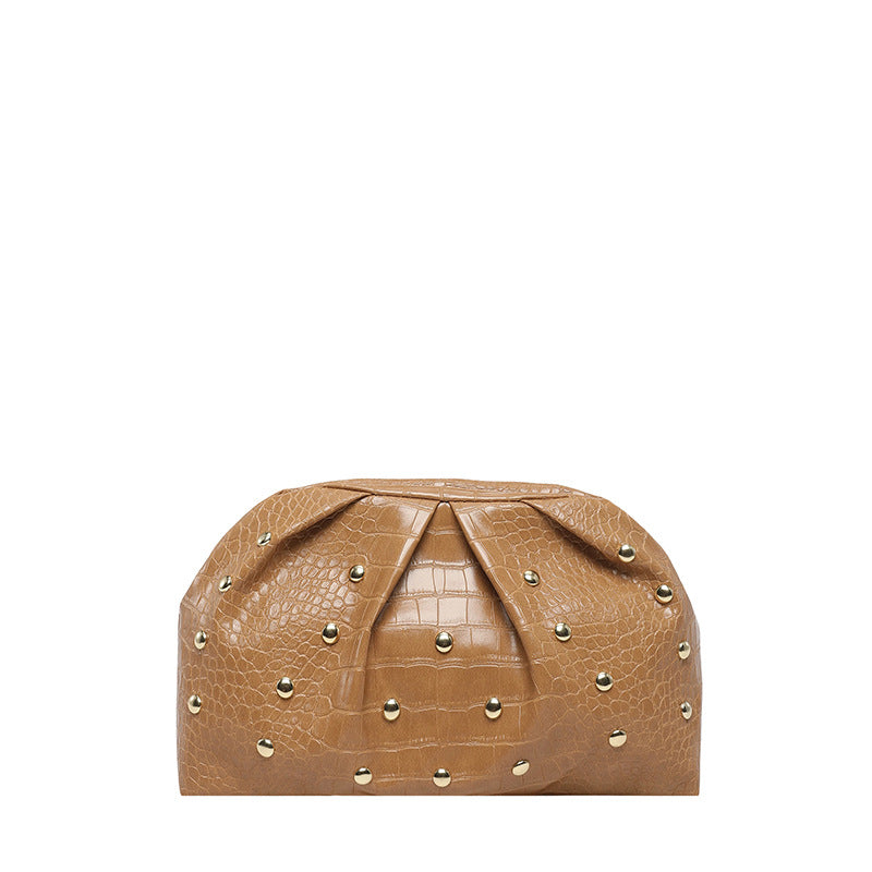 WoElegant Texturiertes Krokodilmuster Clutch Bag Brehn
