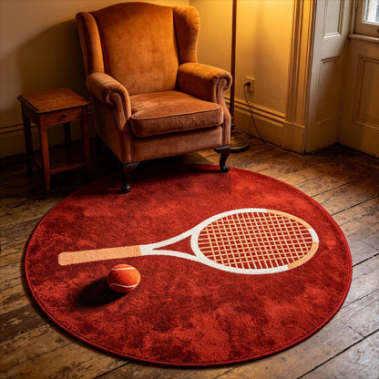Tennis-Themen runder Teppich